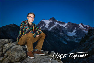 Derek Smith senior portrait. Mt. Baker-Snoqualmie NF Artist Point, WA. © 2015 Mark Turner Derek senior portrait