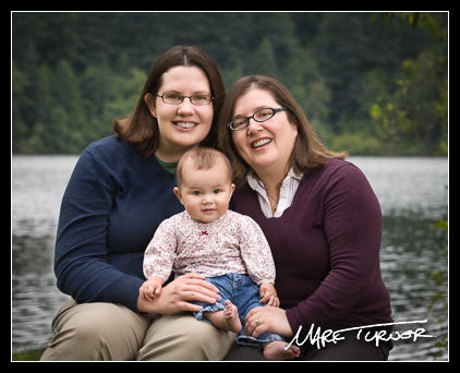 Cassie Hernandez, Molly Plamann, Natalie Hernandez family portrait. Lake Padden Park, Bellingham, WA. © 2013 Mark Turner Family portrait at Lake Padden